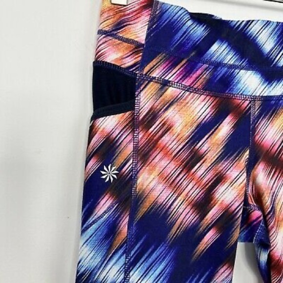 Athleta Chaturanga Cropped Capri Leggings, Multicolor, Size XL - Picture 12 of 15